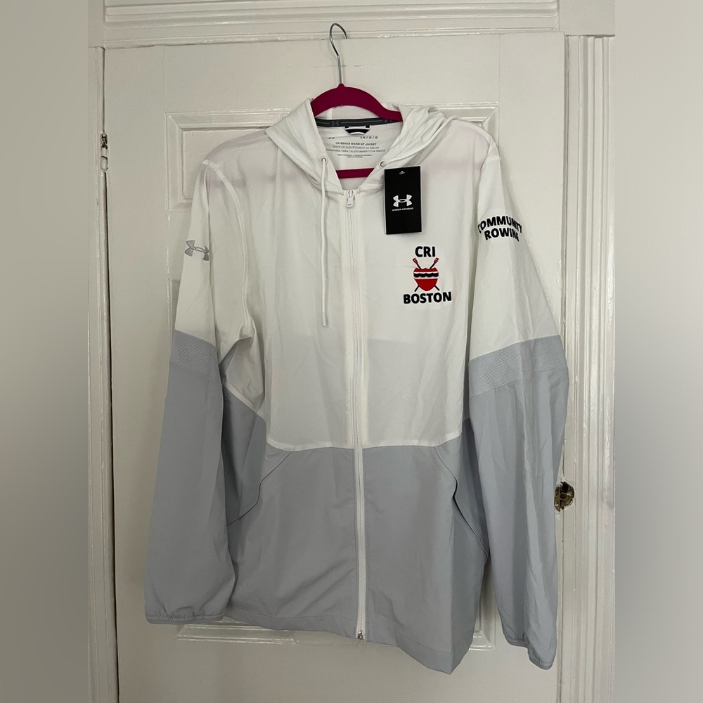 NWT - UnderArmour US Squad Warm Up Hooded Jacket - Community Rowing branded